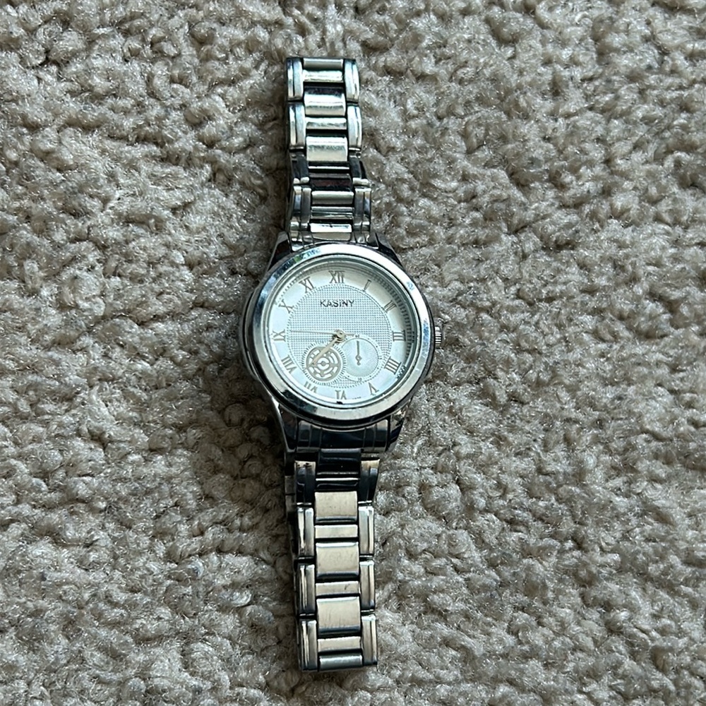 Kasiny women’s vintage‎ silver stainless steel bracelet watch one size